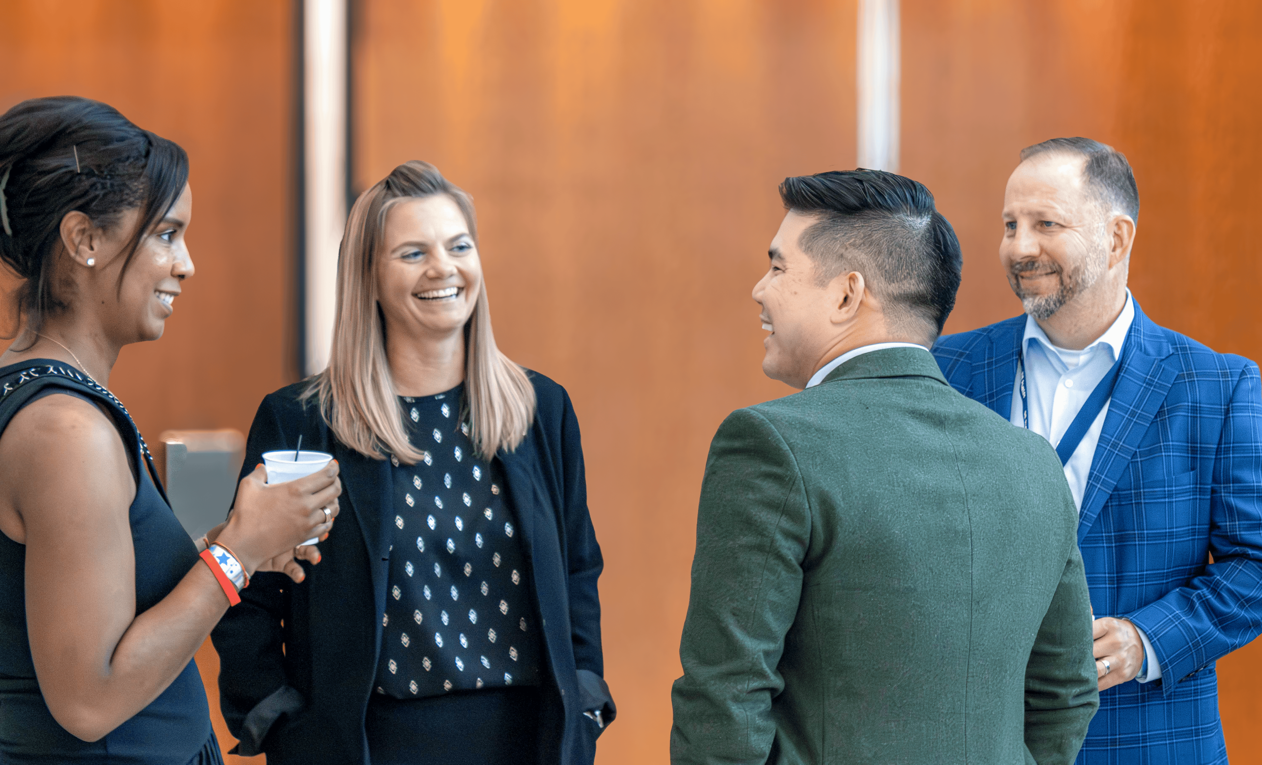 Halff leaders talking and image of our people and culture